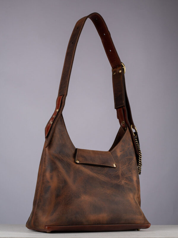 The Autumn Flame handcrafted leather Flame bag