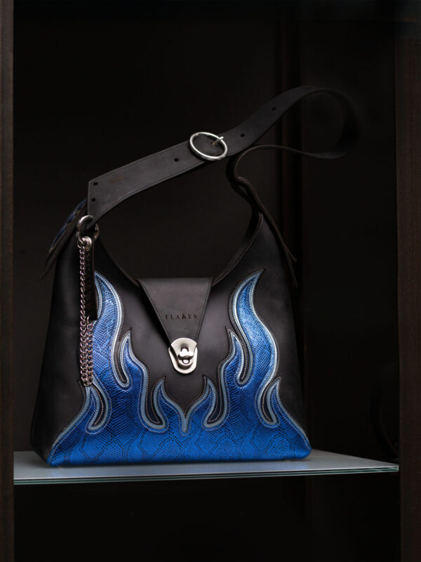 The Mystic Flame handcrafted leather Flame bag