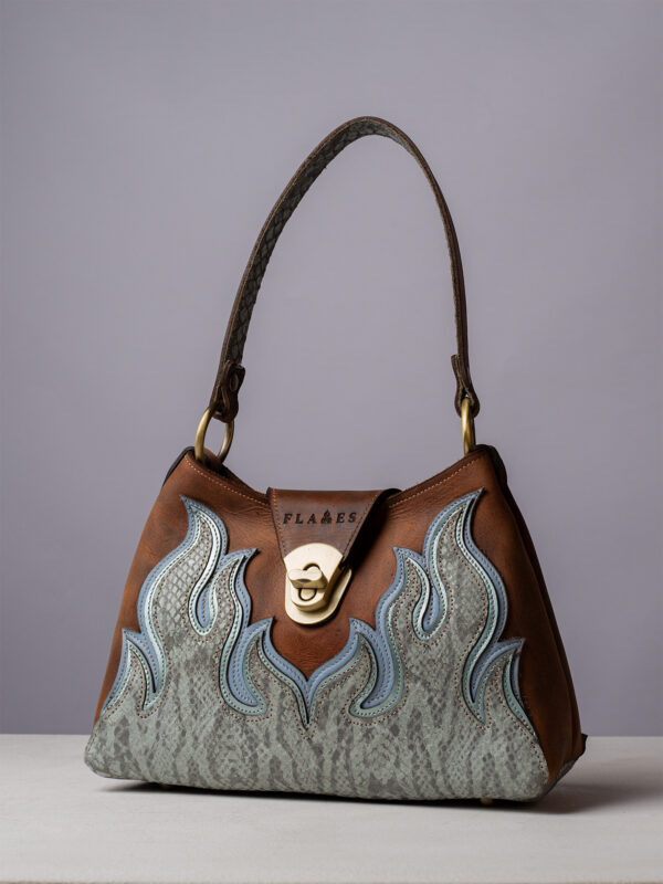 Handcrafted leather flame bag